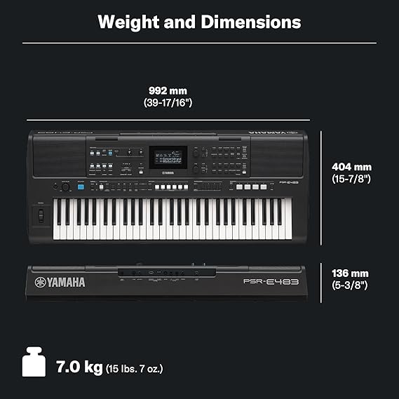 Teclado Digital YAMAHA PSR-E483 - Image 2